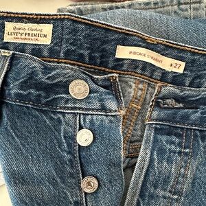 Levi's Ribcage Straight Leg Blue Jeans